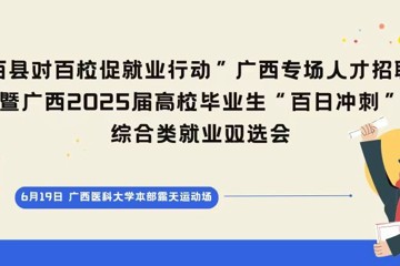 “百县对百校促就业行动”广西专场人才招聘会 暨广西2025届高校毕业生“百日冲刺”综合类就业双选会